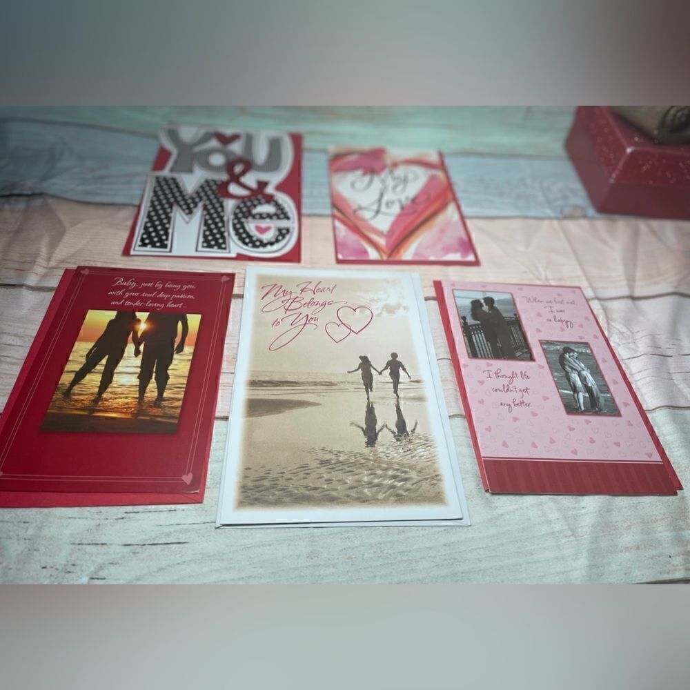 ❤️❤️❤️5 NEW Valentine’s Day Cards Romance, I Love You Forever, Baby NWT Envelope